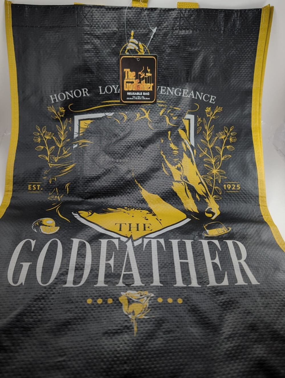 The Godfather Reusable Tote Bag Movie Logo Crest Black Shopping New
